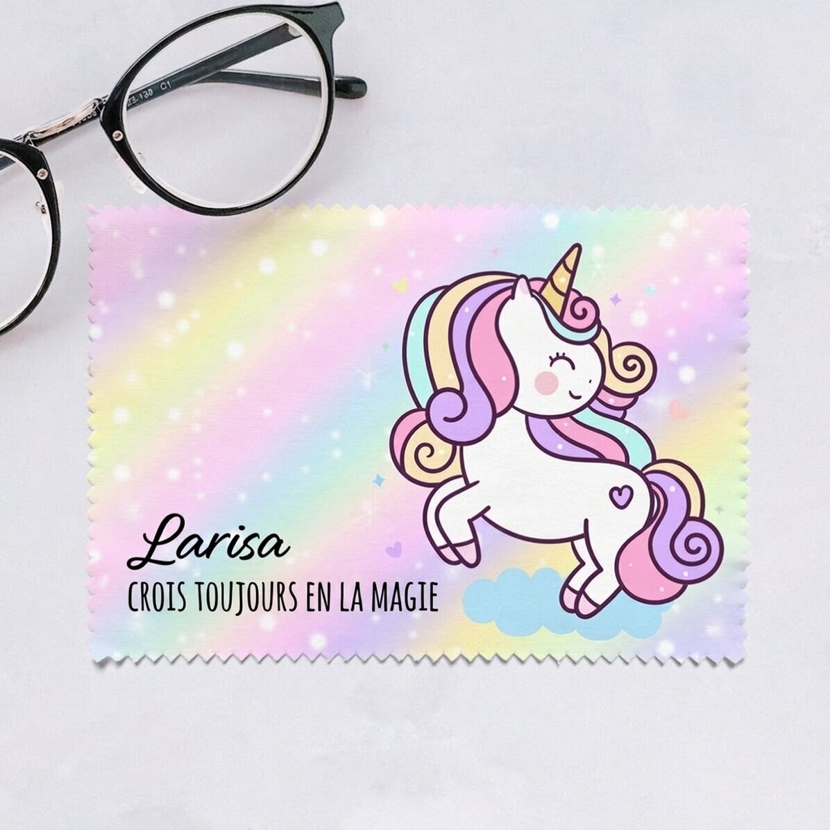Chiffon personnalisé pour nettoyer les écrans et les lunettes - Unicorn