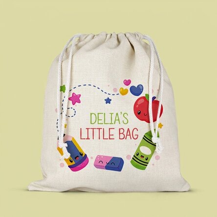 Sac de crèche personnalisé avec un texte - Colors