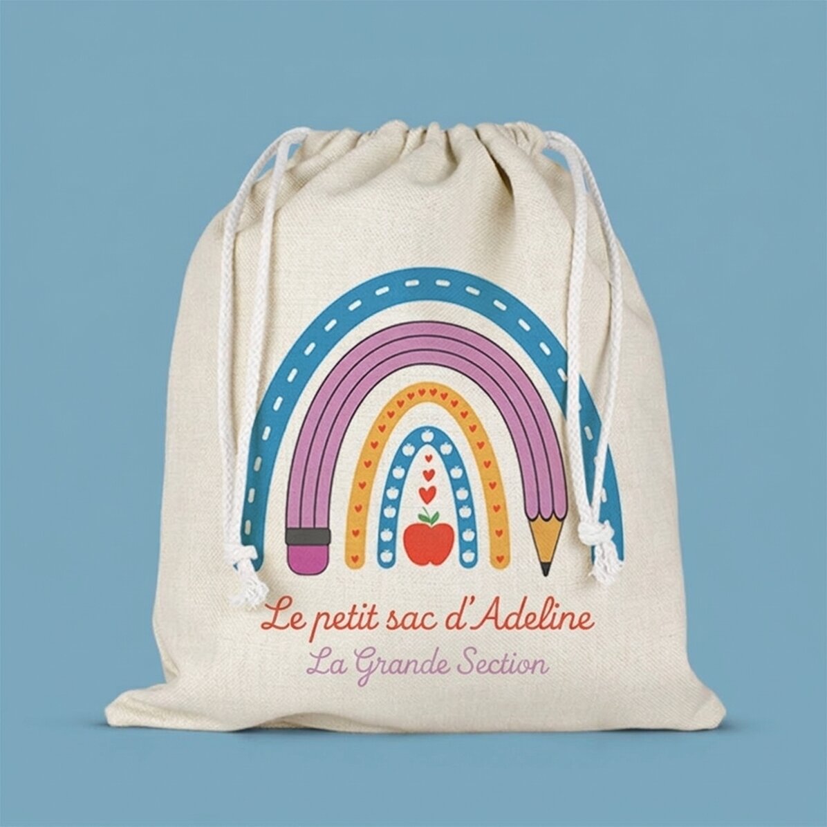 Sac de crèche personnalisé avec un texte - Cute