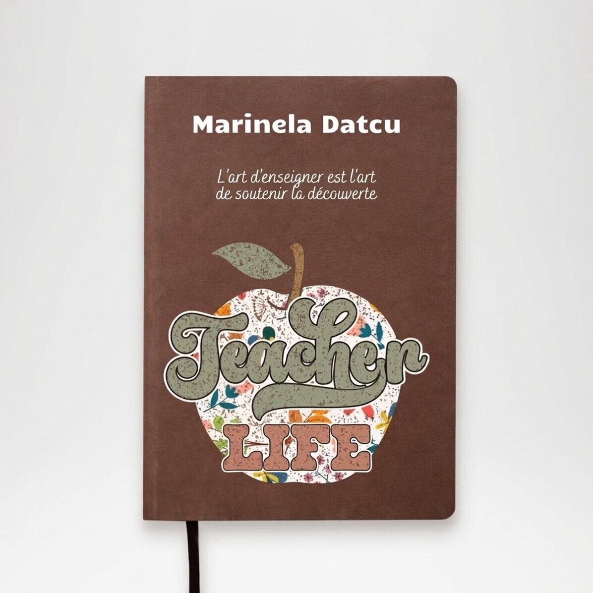 Agenda en cuir personnalisé, couleur - Teacher Life