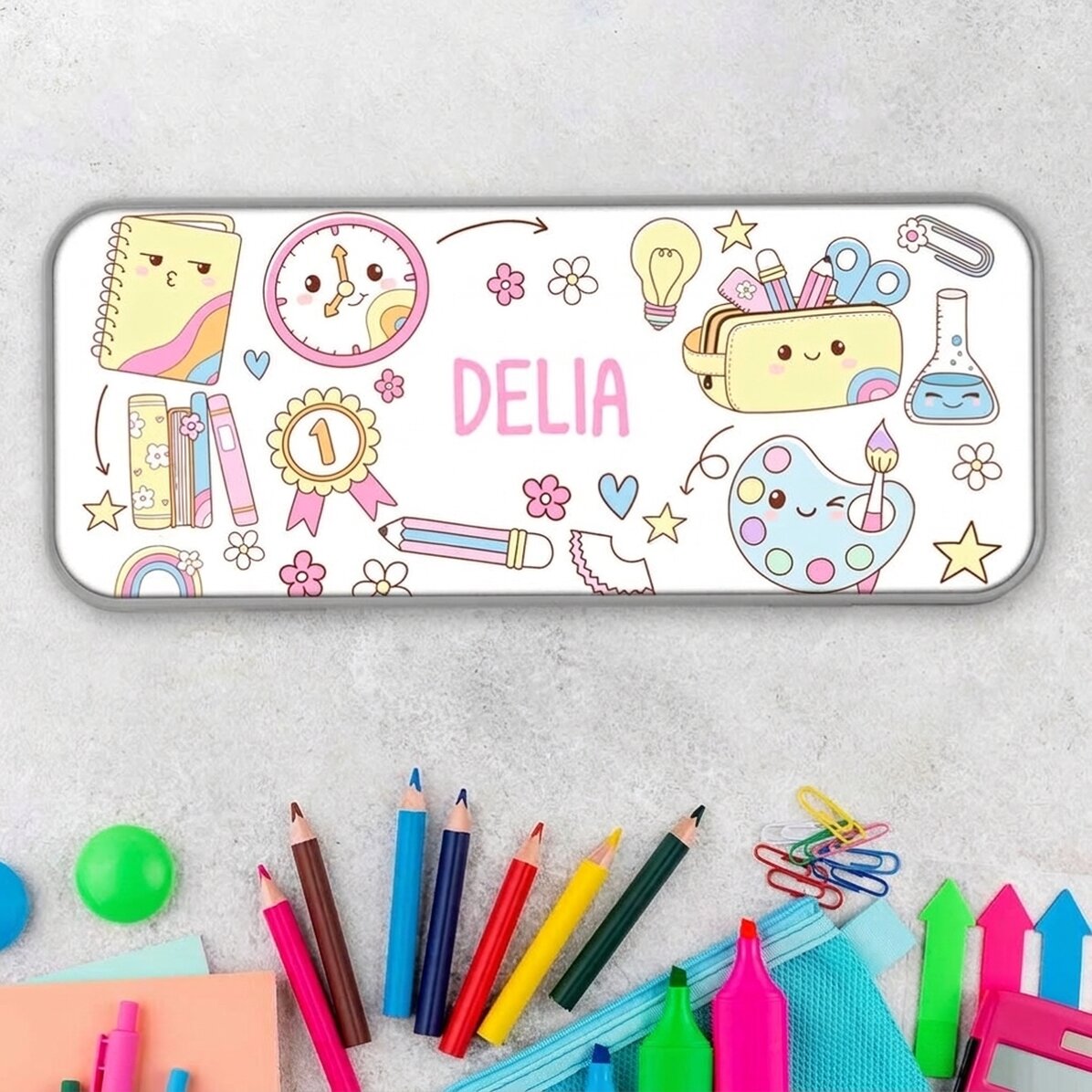 Trousse personnalisée avec inscription - École