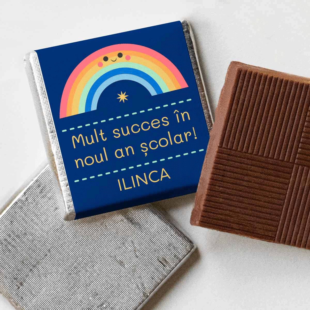 Mini-chocolat personnalisé avec un message - Bonne chance !