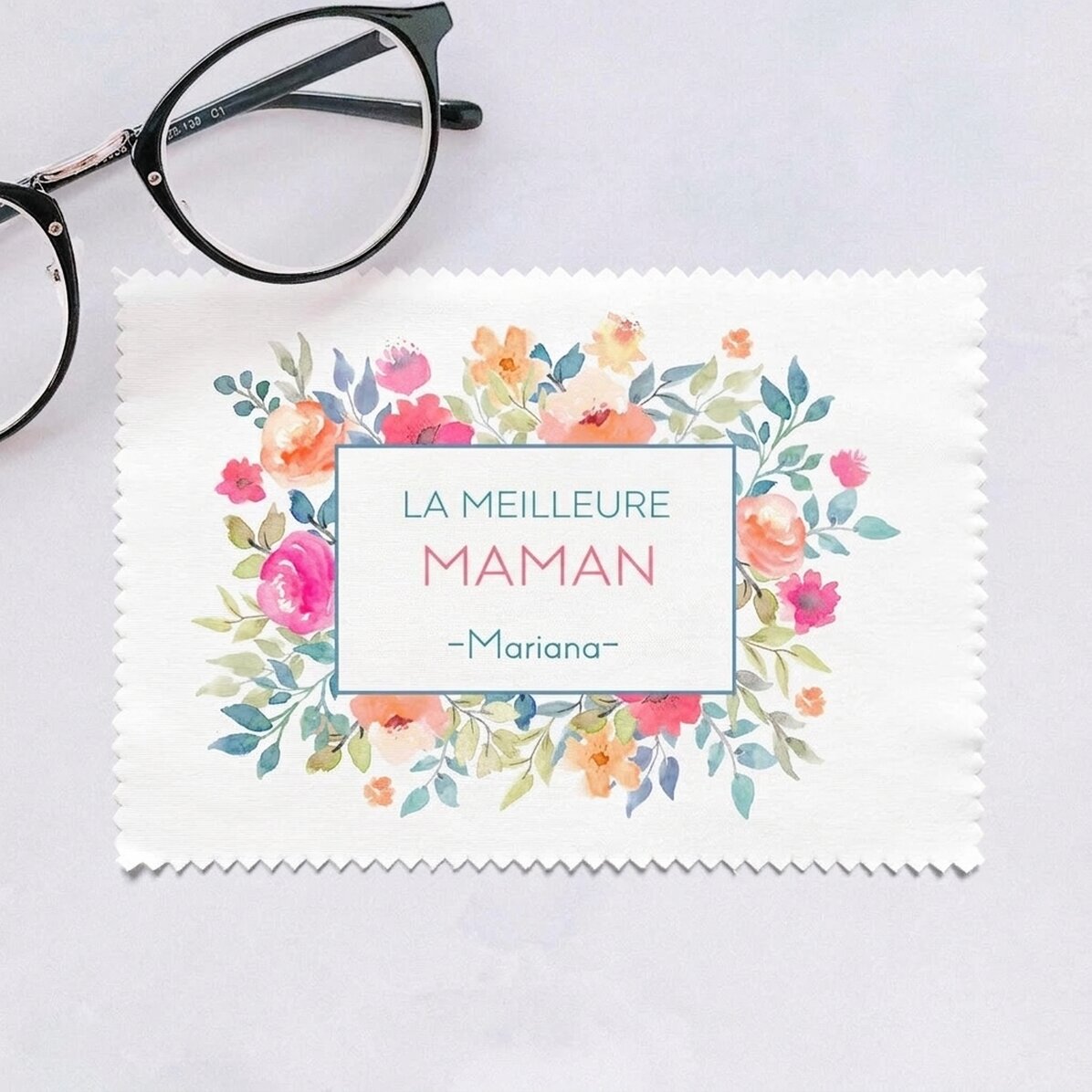 Chiffon personnalisé pour nettoyer les écrans et les lunettes - Flowers