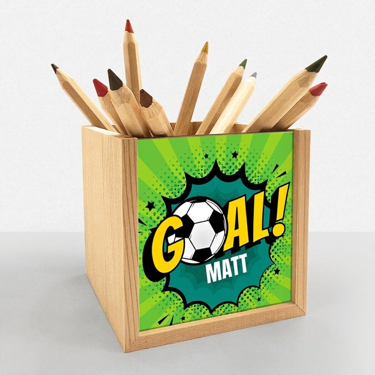 Porte-crayons personnalisé avec inscription - Football