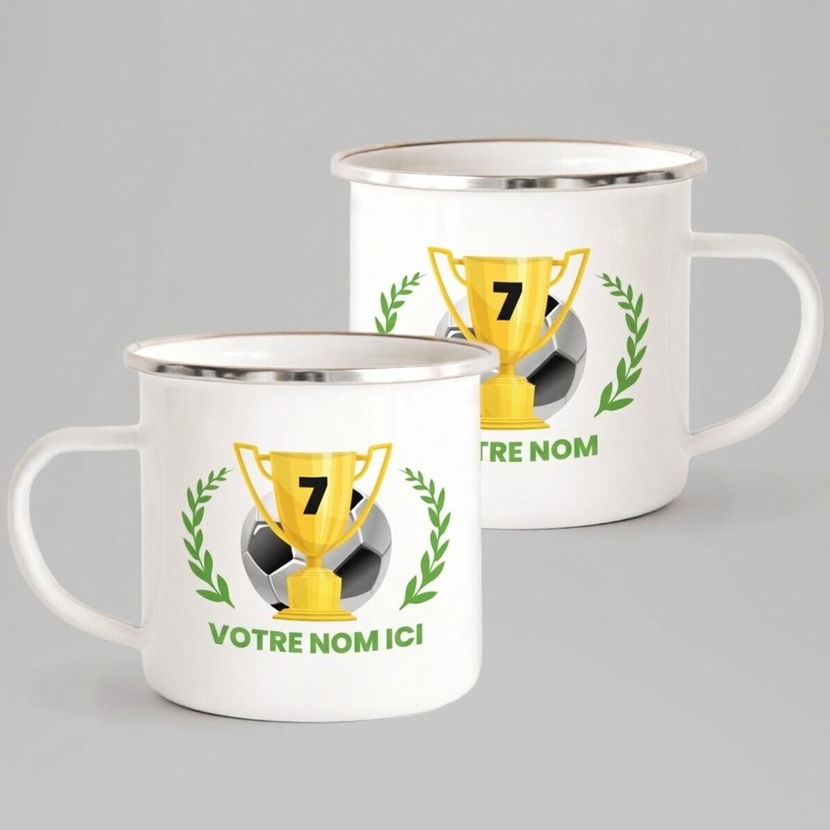 Tasse émaillée personnalisée avec message - Campion