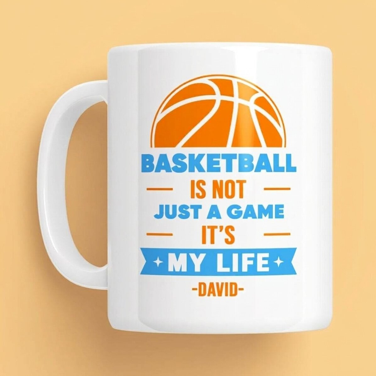 Tasse personnalisée avec inscription - Basket
