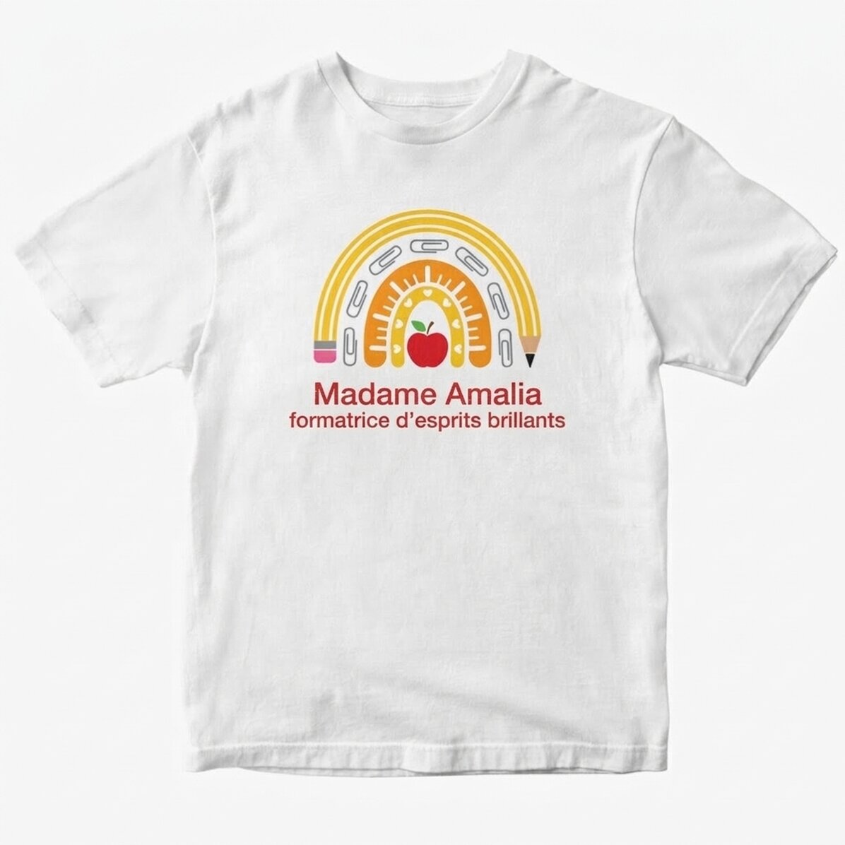 T-shirt en coton personnalisé avec inscription - Super prof