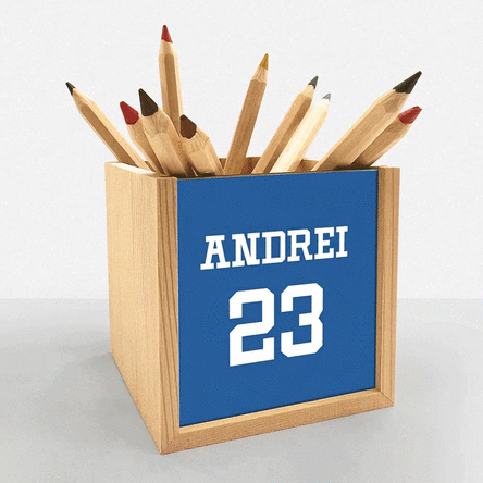 Porte-crayons personnalisé avec inscription - Sport