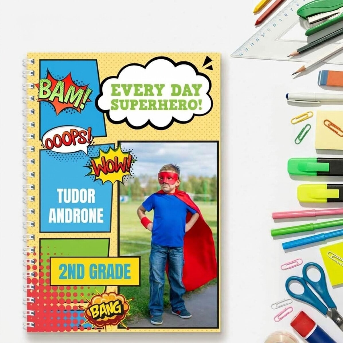Carnet personnalisé avec texte et photo - Bandes dessinées