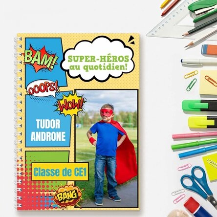 Carnet personnalisé avec texte et photo - Bandes dessinées