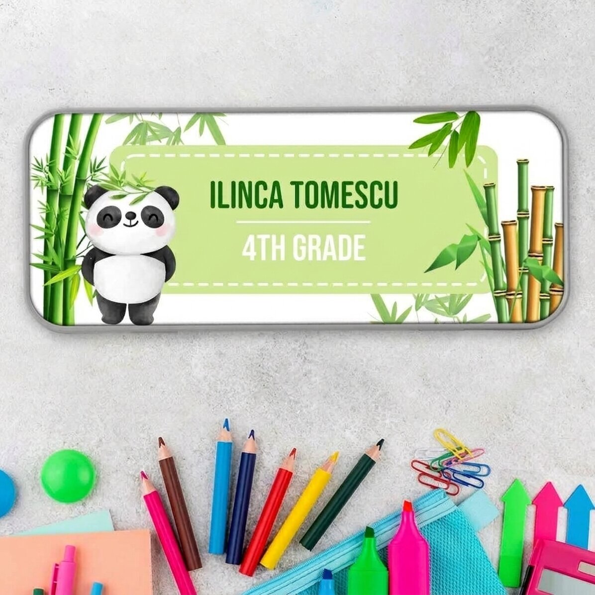 Trousse personnalisée avec message - Cute Panda