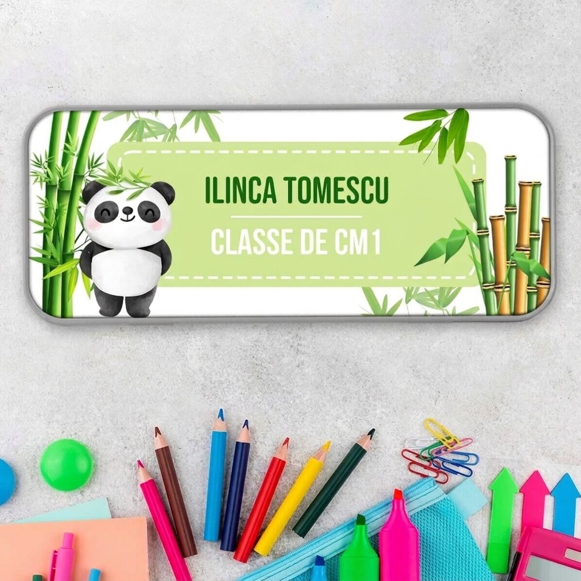 Trousse personnalisée avec message - Cute Panda