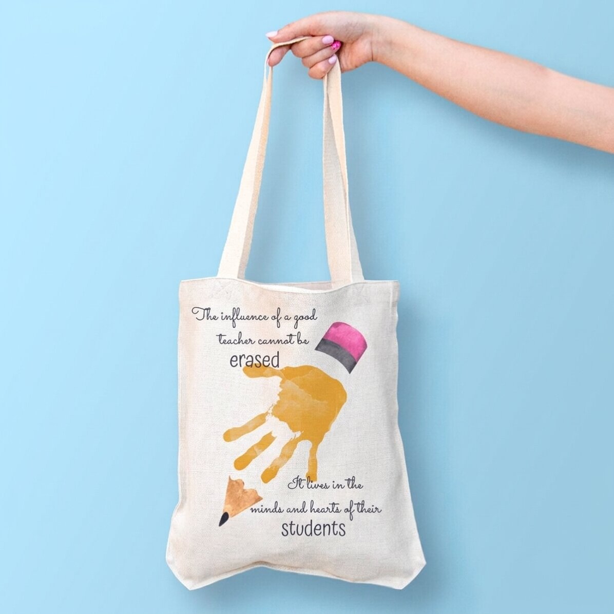 Sac personnalisé avec inscription - En remerciement aux enseignants