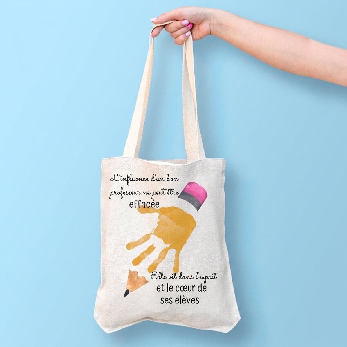 Sac personnalisé avec inscription - En remerciement aux enseignants