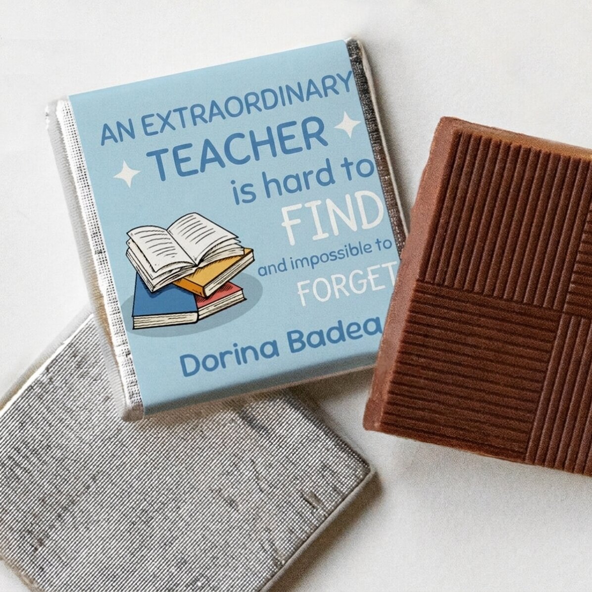 Mini-chocolat personnalisé avec un message - Livres