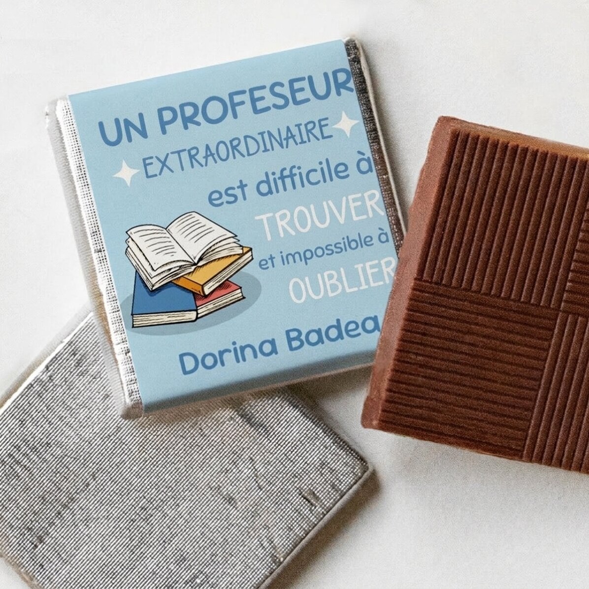 Mini-chocolat personnalisé avec un message - Livres