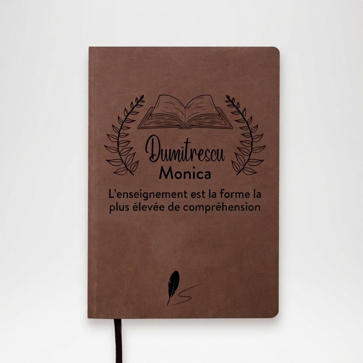 Agenda en cuir personnalisé avec inscription pour les enseignants - Les fruits de l