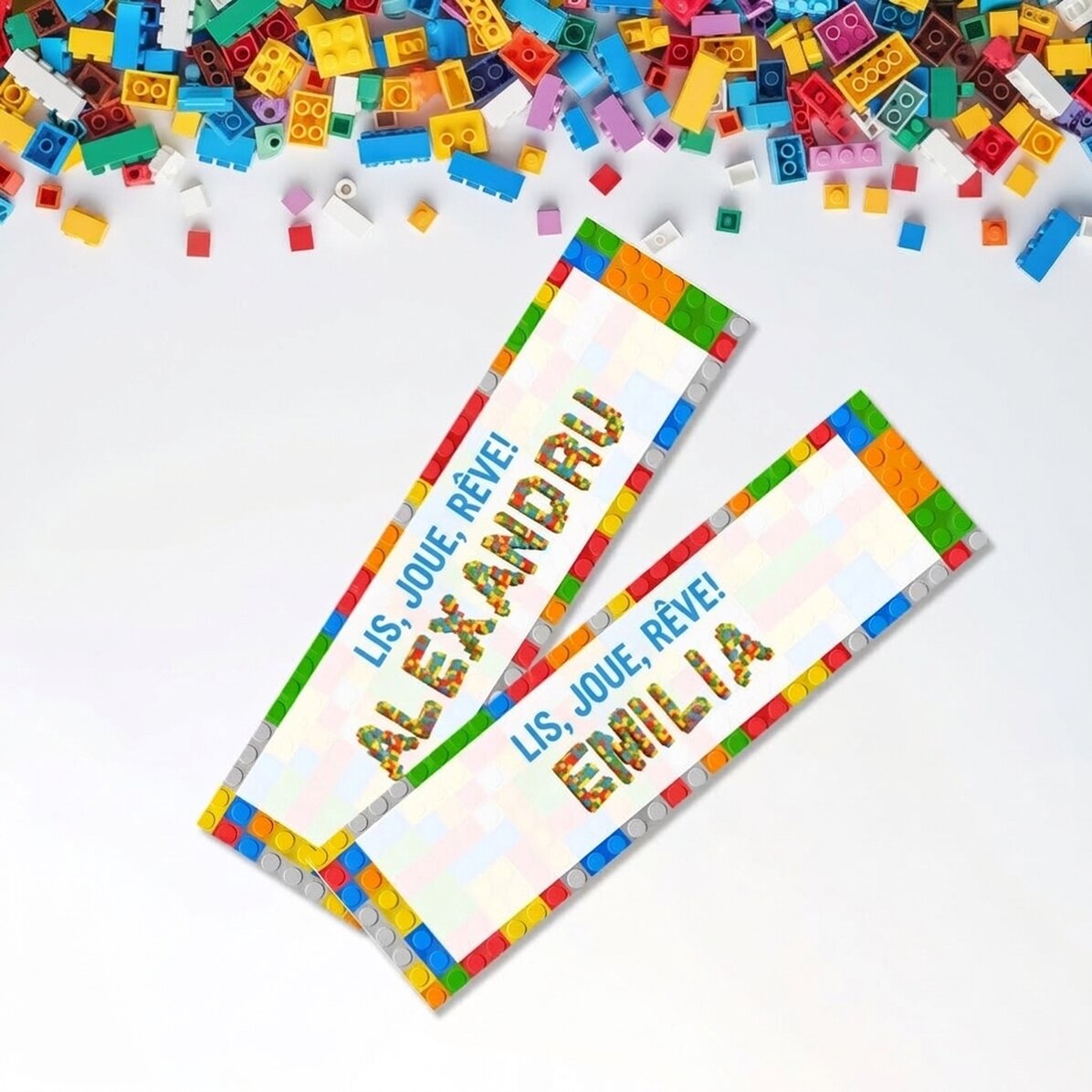 Marque-page personnalisé avec texte - Lego