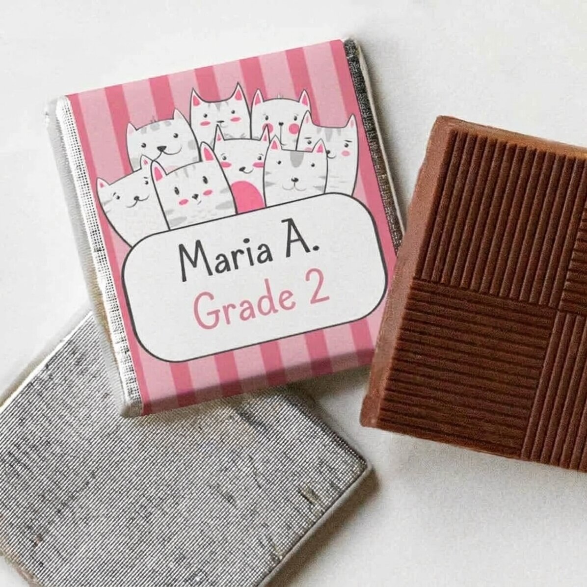 Mini-chocolat personnalisé avec un message - Kitty