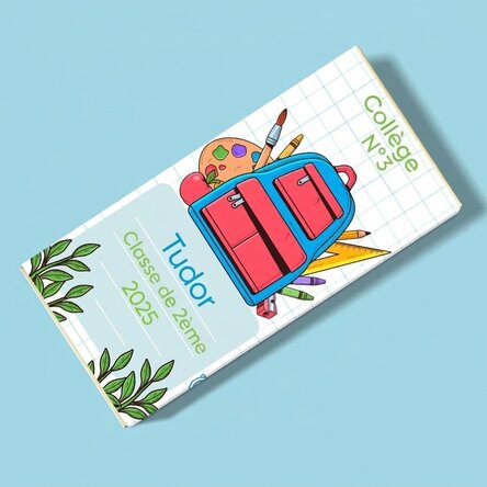 Chocolat personnalisé avec un message - Premier jour d'école