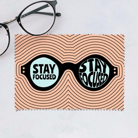 Chiffon personnalisé pour nettoyer les écrans et les lunettes - Stay Focused