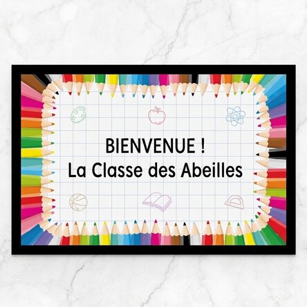 Paillasson d'entrée personnalisé avec texte - École