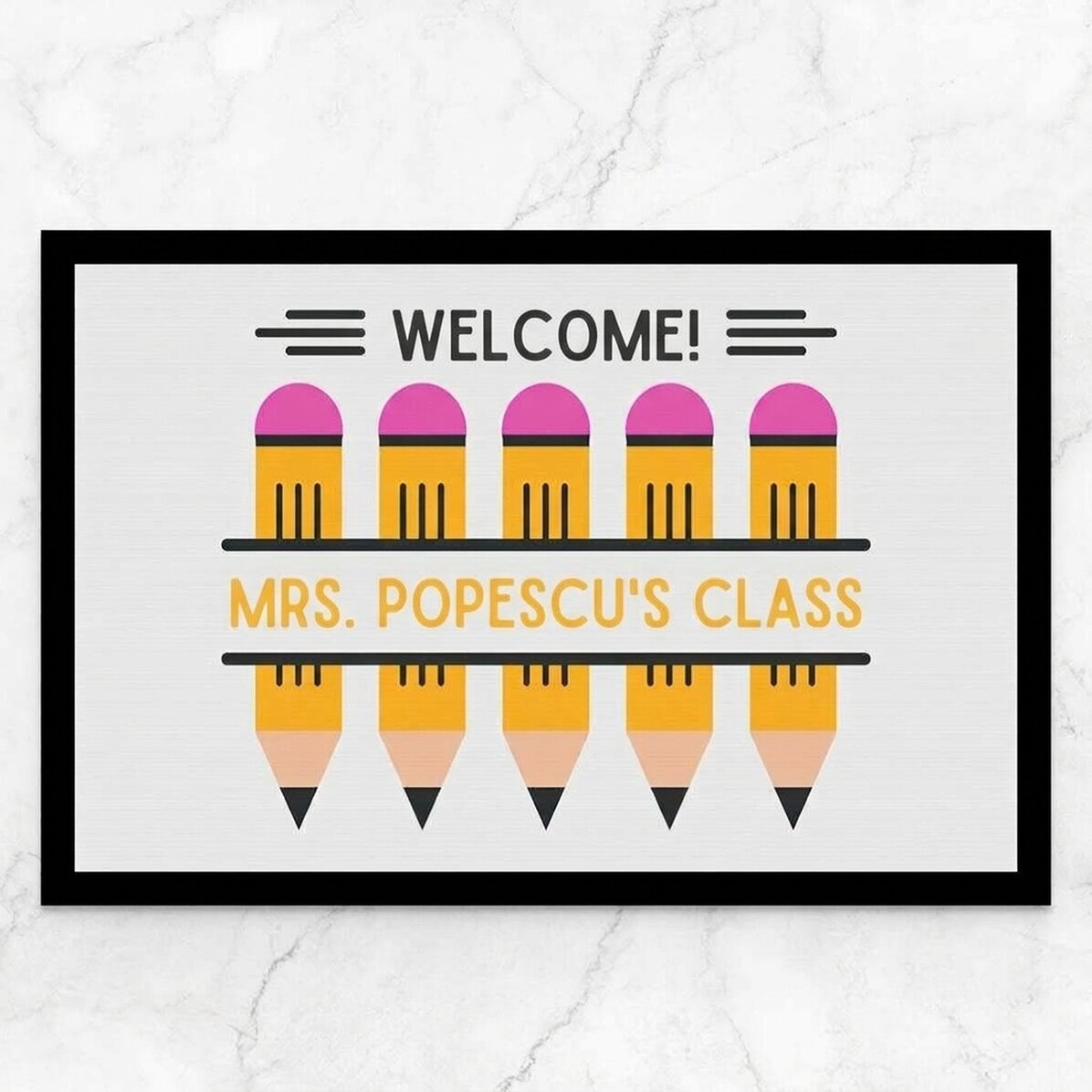 Paillasson personnalisé avec message - Crayons
