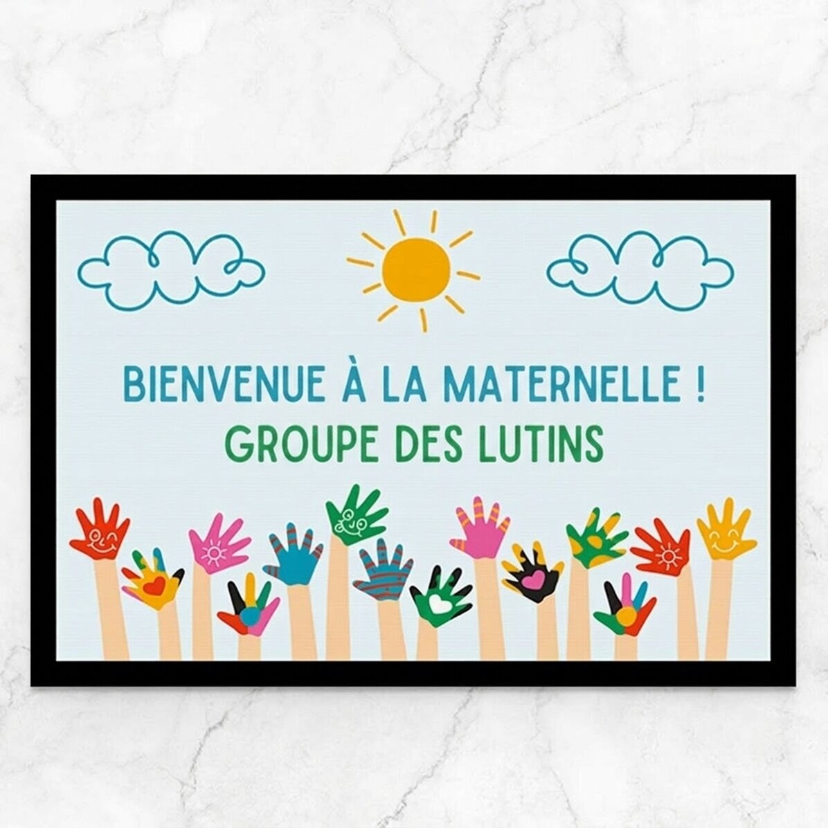Paillasson personnalisé avec message - École maternelle