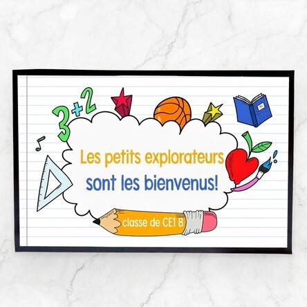 Paillasson personnalisé avec inscription - Les petits explorateurs