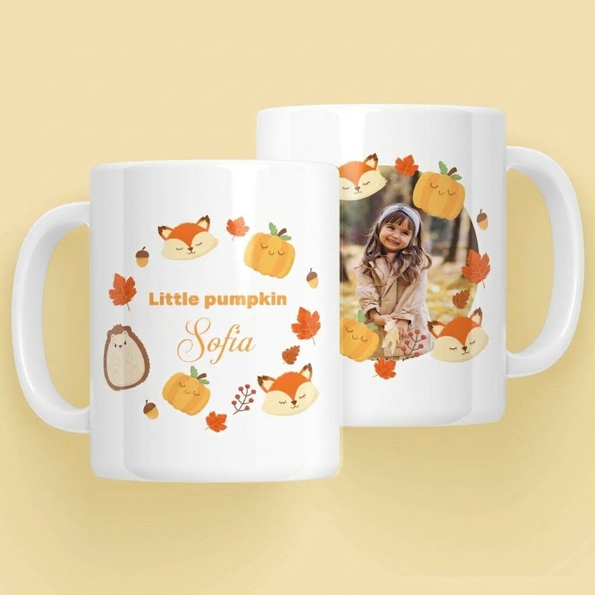 Tasse personnalisée avec un texte pour enfants - Little pumpkin
