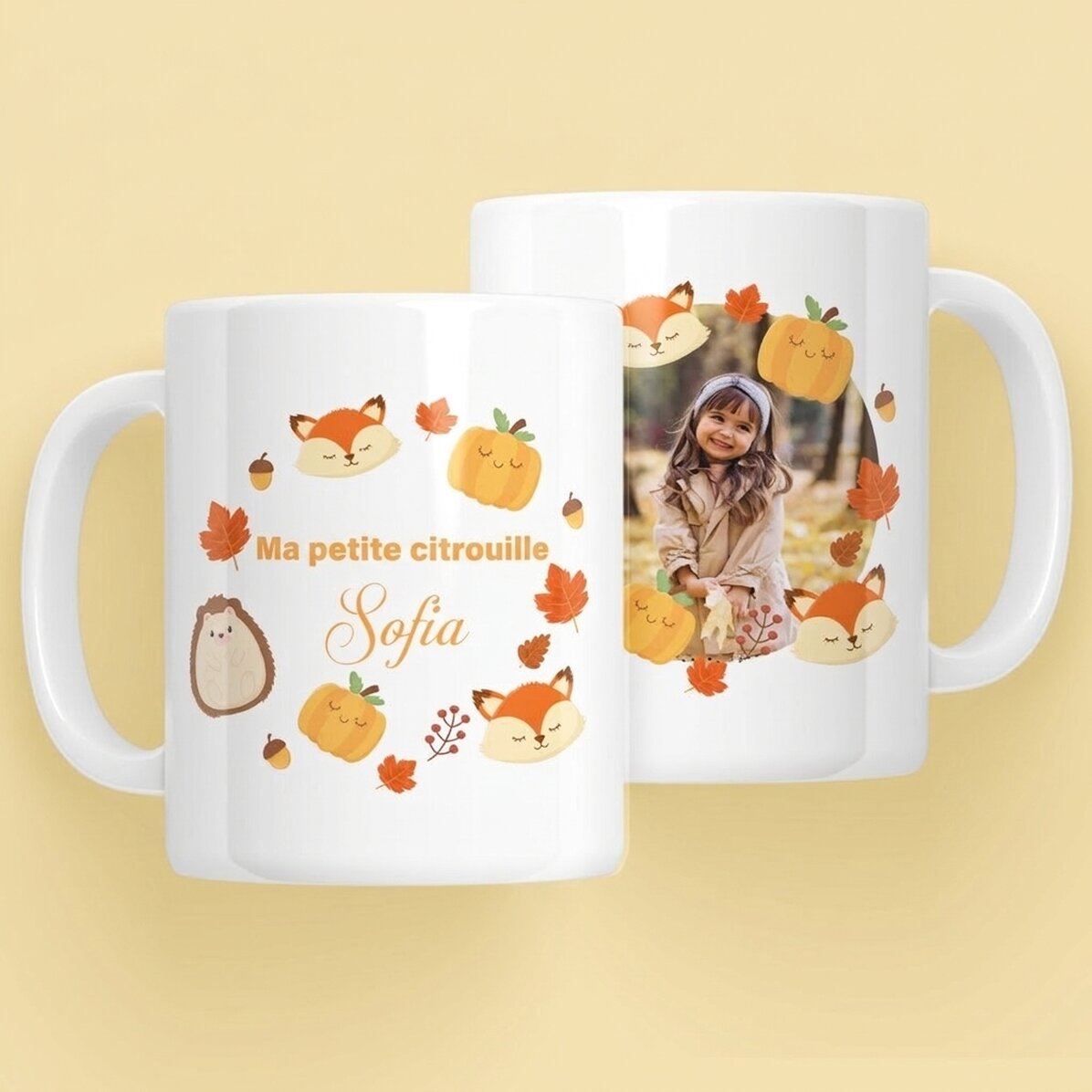 Tasse personnalisée avec un texte pour enfants - Little pumpkin