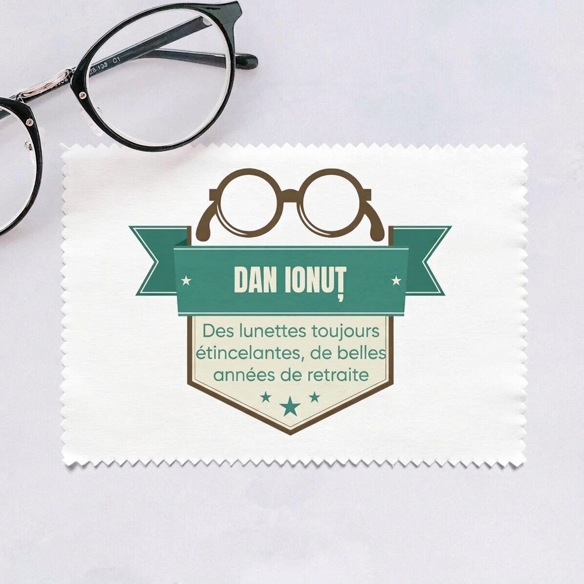 Chiffon personnalisé pour nettoyer les écrans et les lunettes - Retraite
