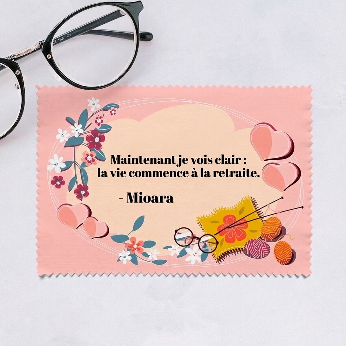 Chiffon personnalisé pour nettoyer les écrans et les lunettes - À la retraite