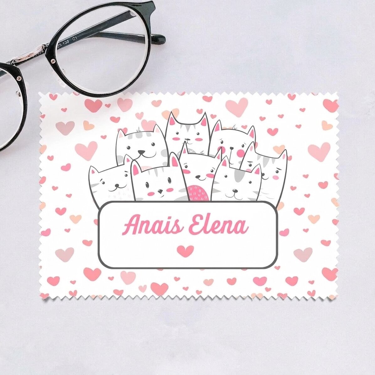 Chiffon personnalisé pour nettoyer les écrans et les lunettes - Kitty