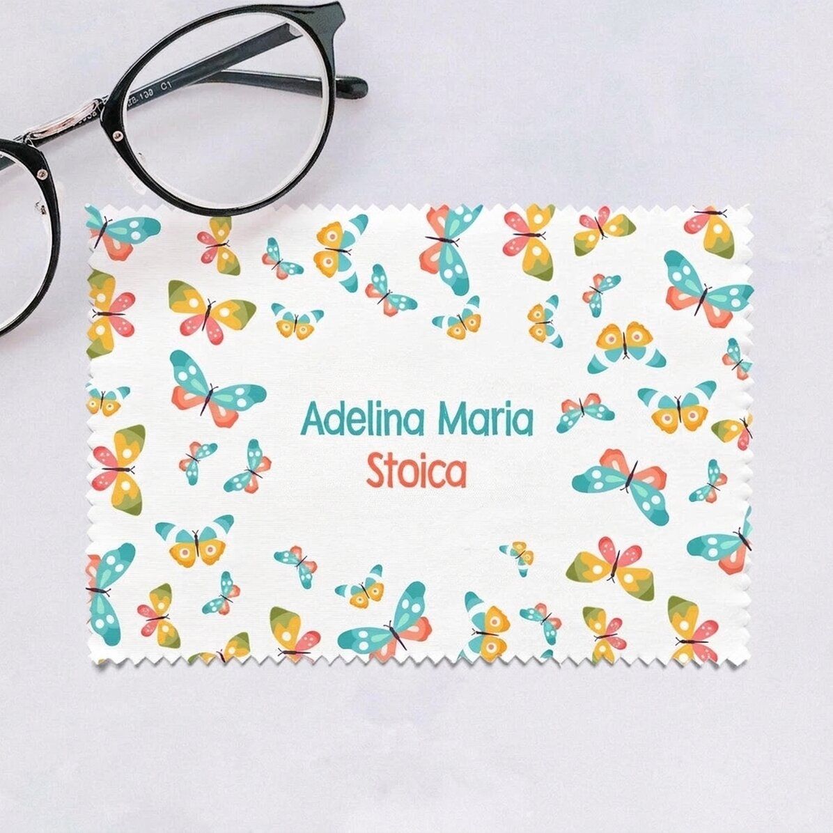 Chiffon personnalisé pour nettoyer les écrans et les lunettes - Papillons