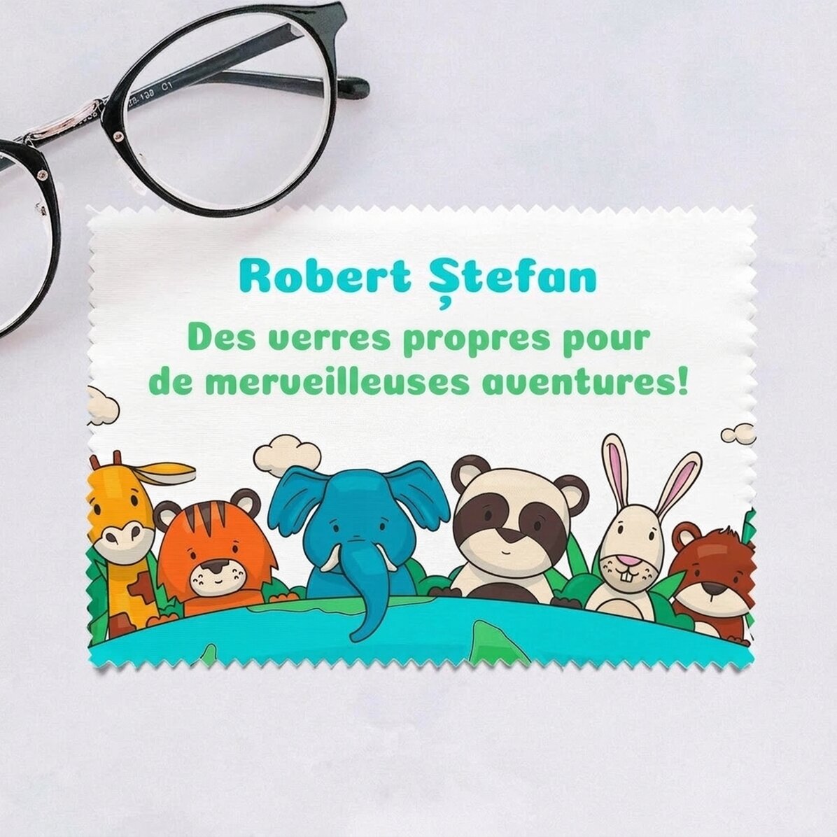 Chiffon personnalisé pour nettoyer les écrans et les lunettes - Aventura