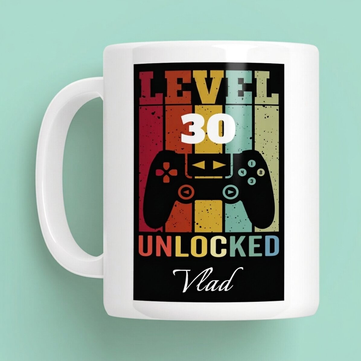 Tasse personnalisée avec inscription - Level Unlocked