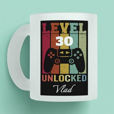 Tasse personnalisée avec inscription - Level Unlocked