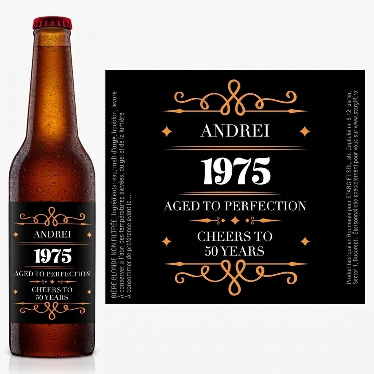 Bière personnalisée avec un texte - Perfection