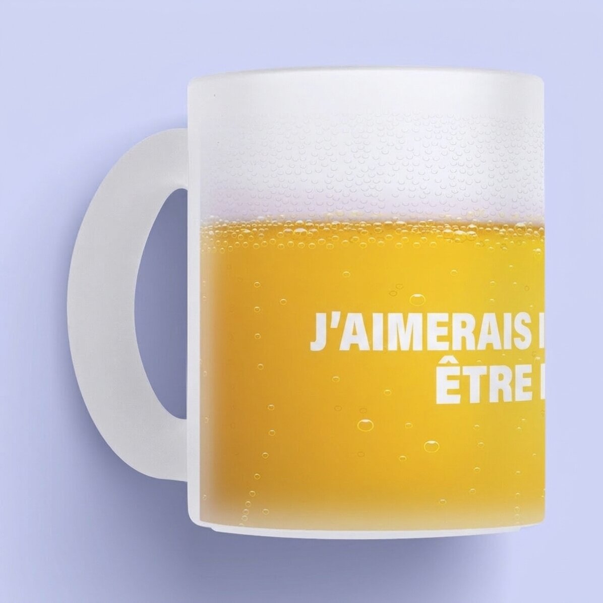 Tasse personnalisée avec inscription - « I wish this was beer »