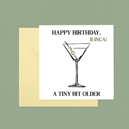 Carte carrée personnalisée avec le texte « Joyeux anniversaire ! »