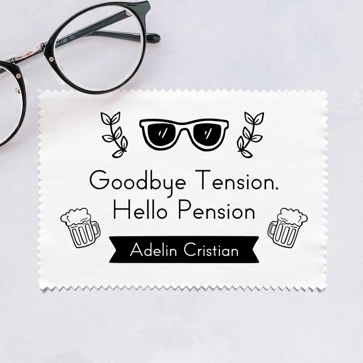 Chiffon personnalisé pour nettoyer les écrans et les lunettes - Retraité