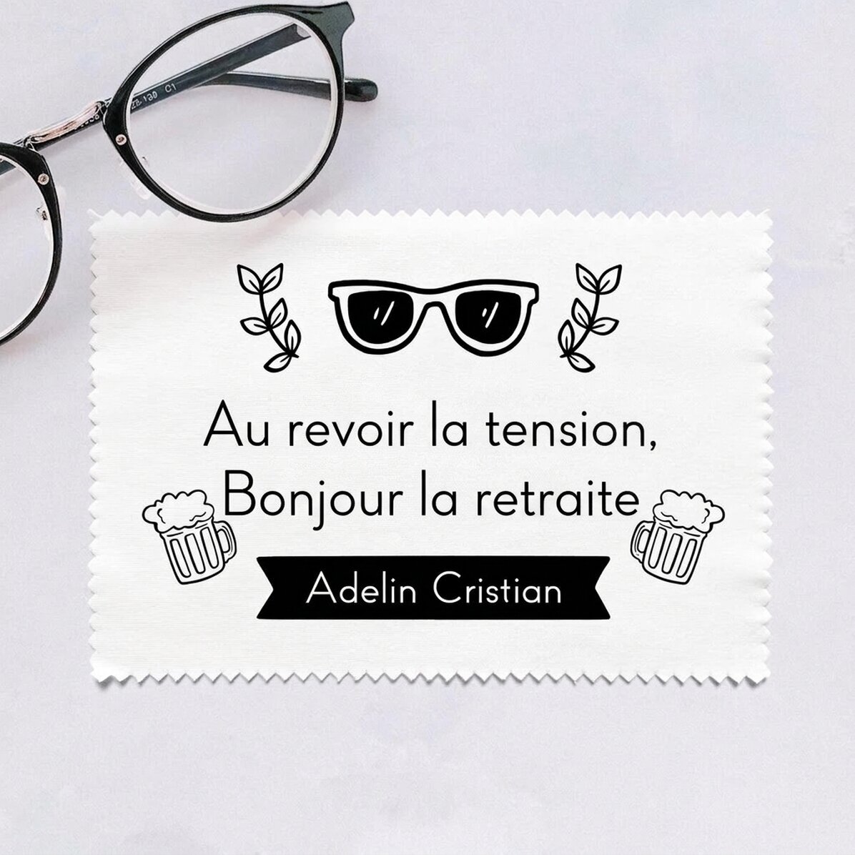 Chiffon personnalisé pour nettoyer les écrans et les lunettes - Retraité