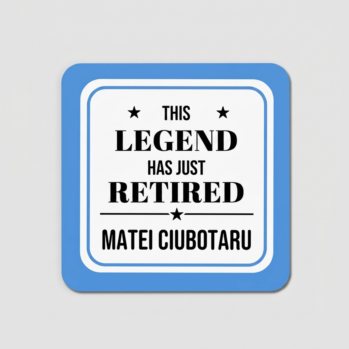 Porte-verre personnalisé avec inscription - Retraité