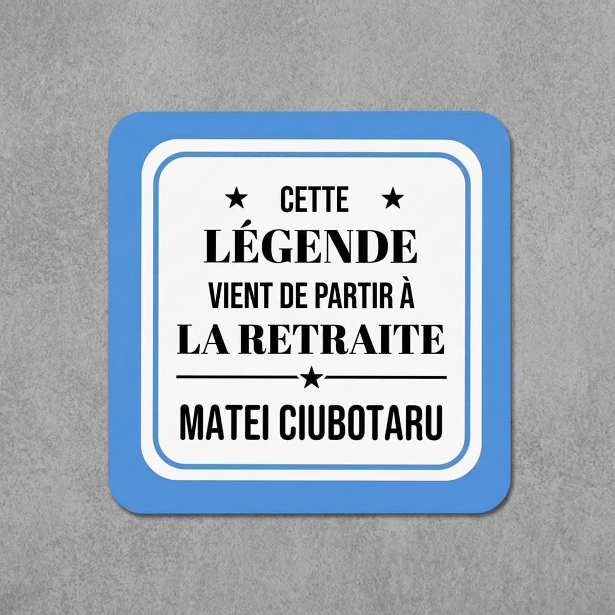 Porte-verre personnalisé avec inscription - Retraité