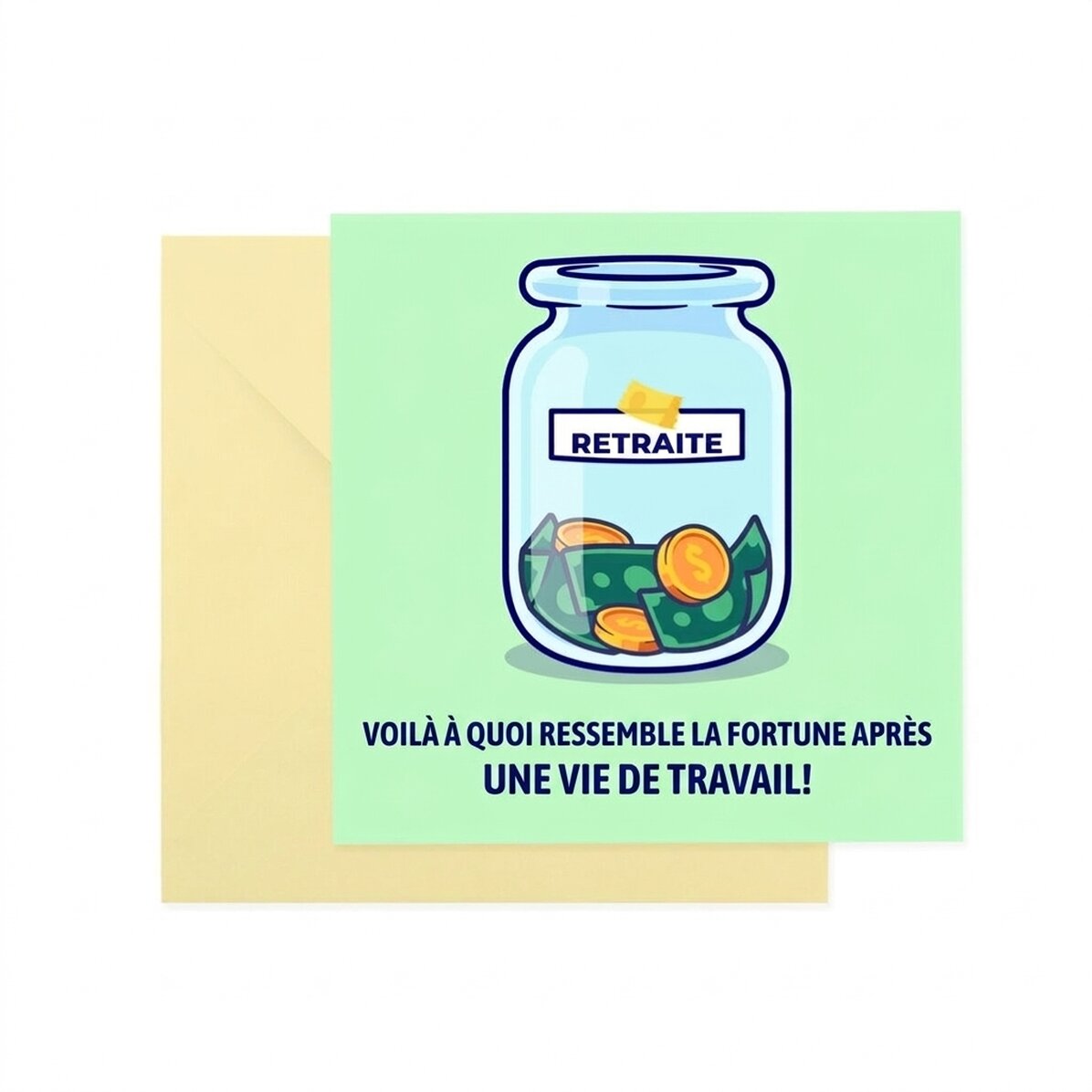 Carte carrée personnalisée avec texte - Avere