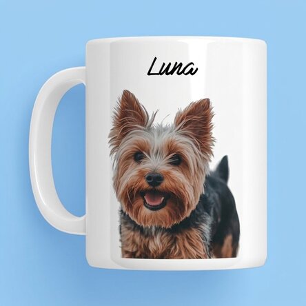 Tasse personnalisée avec la photo et le nom de votre animal de compagnie
