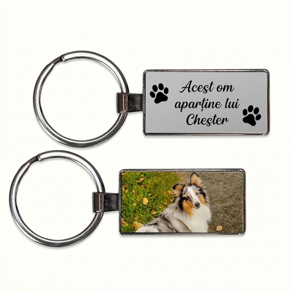 Porte-clés personnalisé avec photo et texte - Animaux