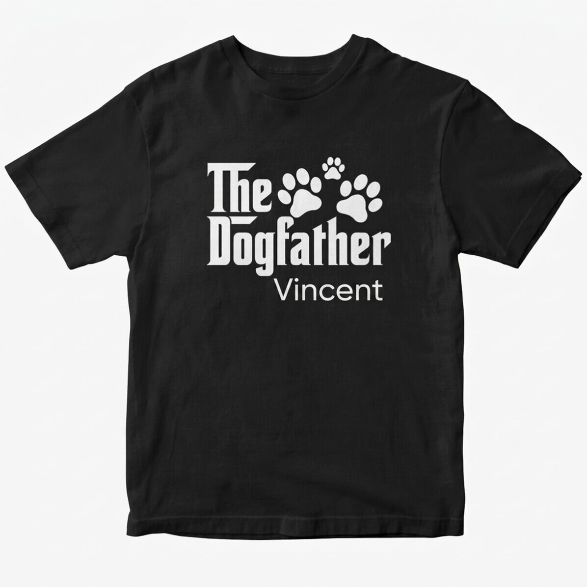 T-shirt en coton personnalisé avec un texte - The Dogfather