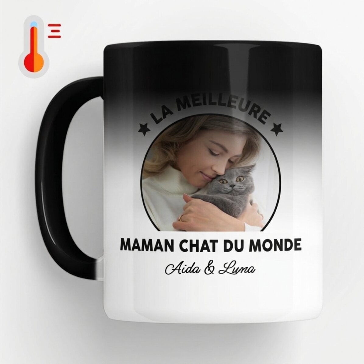 Tasse thermosensible personnalisée avec photo et message - Best